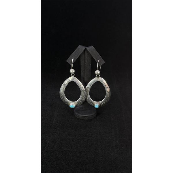 Navajo Sterling Silver Turquoise Earrings