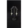 Image 1 : Sterling Silver Crosses Dangle Earrings