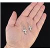 Image 2 : Sterling Silver Crosses Dangle Earrings