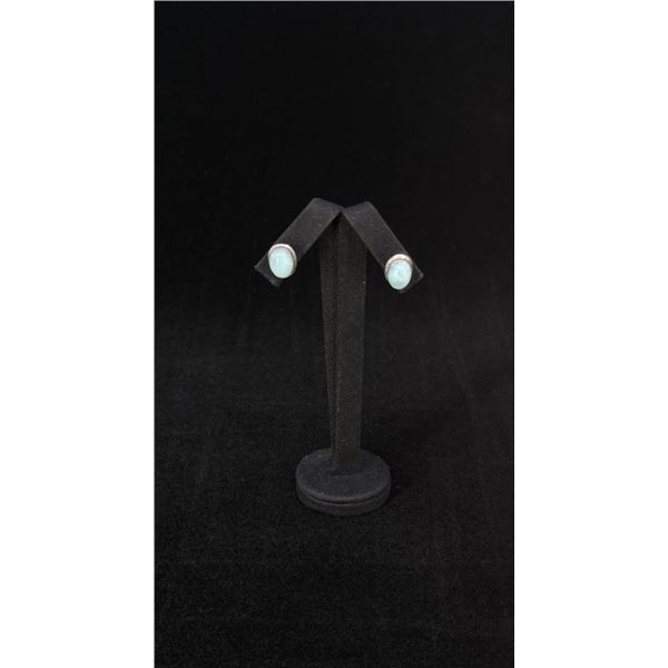 Sterling Silver Larimar Earrings