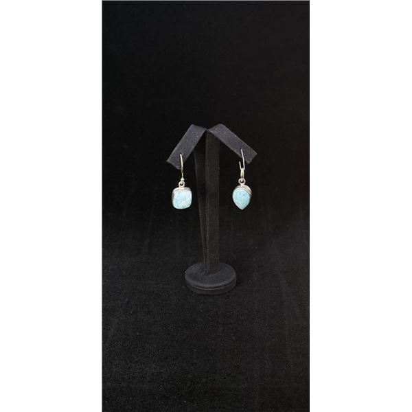 Sterling Silver Larimar Earring & Pendant