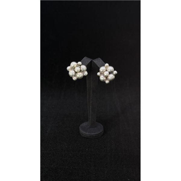 Sterling Silver Ball Cluster Earrings