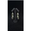 Image 1 : Sterling Silver Bowtie Cat Dangle Earrings