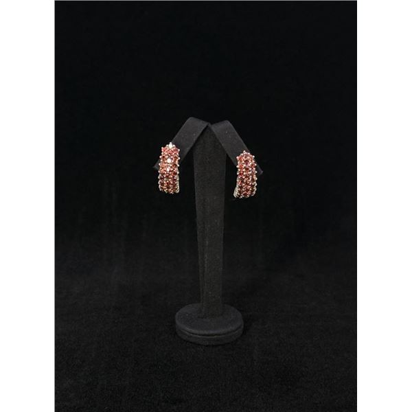 Sterling Silver Garnet Earrings