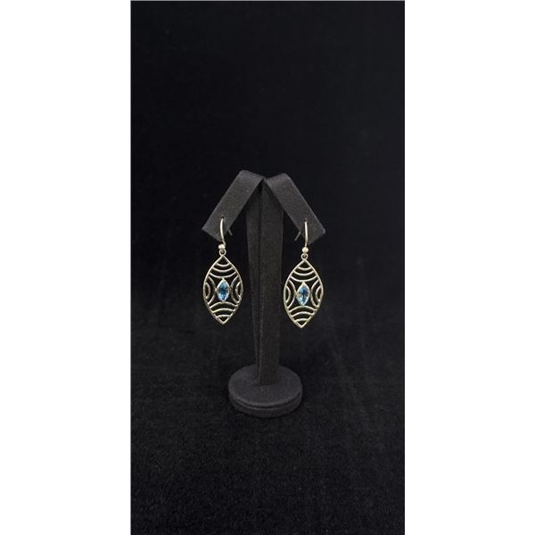Sterling Silver Topaz Earrings