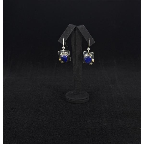 Charles Skiera Sterling Silver Lapis Earrings