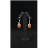 Image 1 : Sterling Silver Goldstone Dangle Earrings