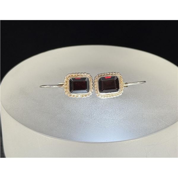 Sterling Silver Garnet Earrings