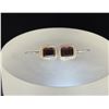 Image 1 : Sterling Silver Garnet Earrings