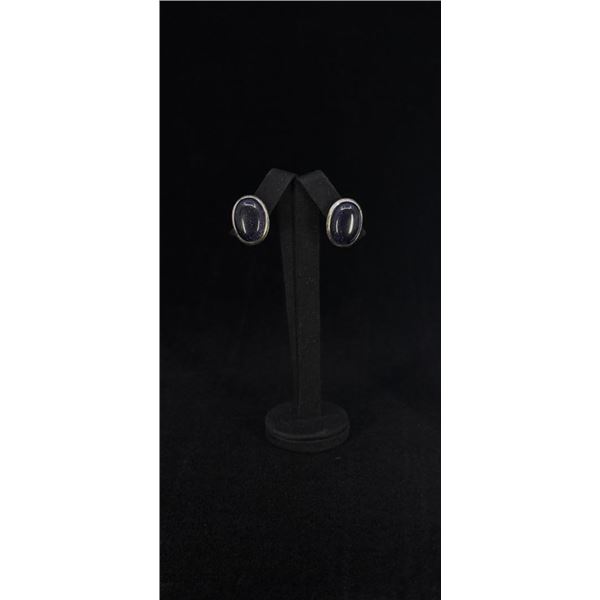 Sterling Silver Blue Goldstone Earrings