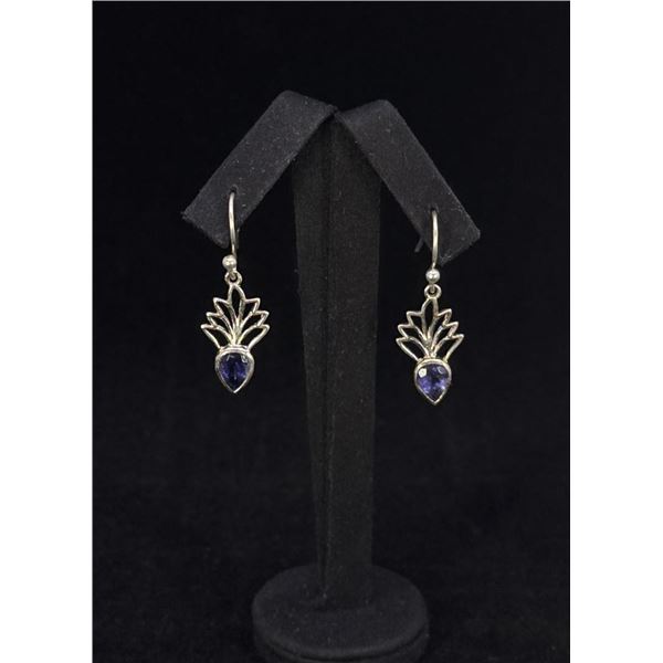 Sterling Silver Blue Topaz Earrings