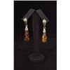 Image 1 : Sterling Silver Amber Earrings
