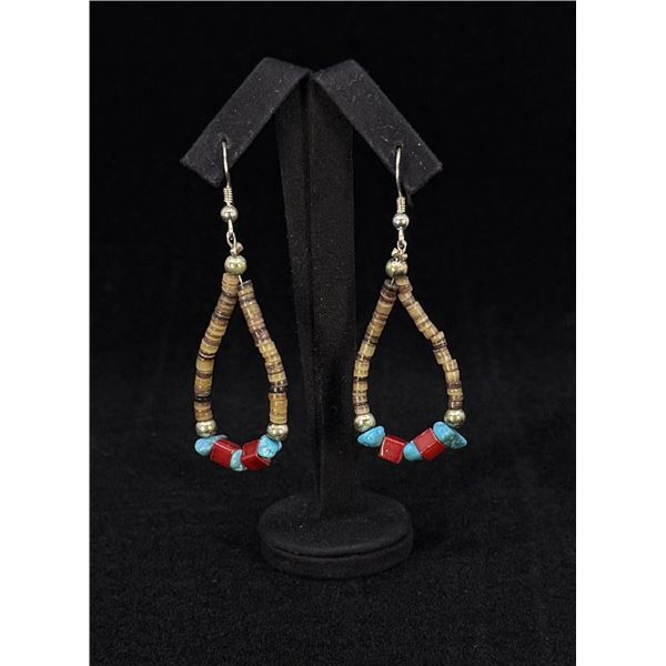Santo Domingo Sterling Shell Heishi Earrings