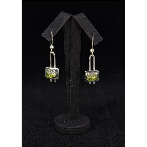 Charles Skiera Sterling Silver Peridot Earrings