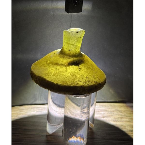 Time of Christ Ancient Roman Olive Green Bottle