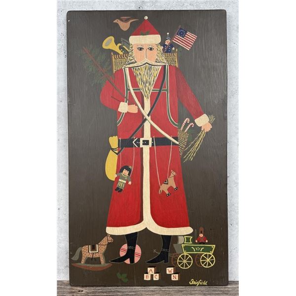 Fairfield Folk ARt Santa Claus Painting