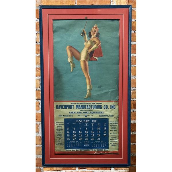 1941 Southgate California Earl Moran Calendar