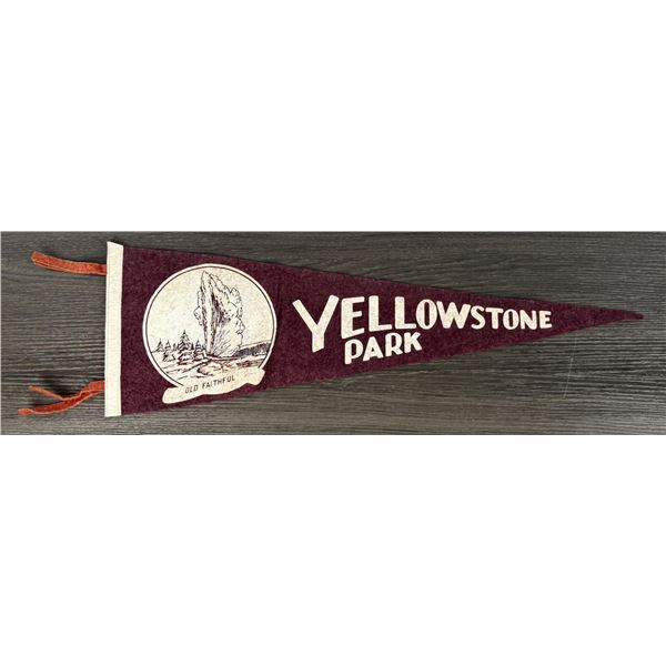 Yellowstone National Park Felt Souvenir Pennant