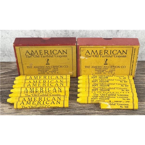 American Old Faithful Yellow Crayons