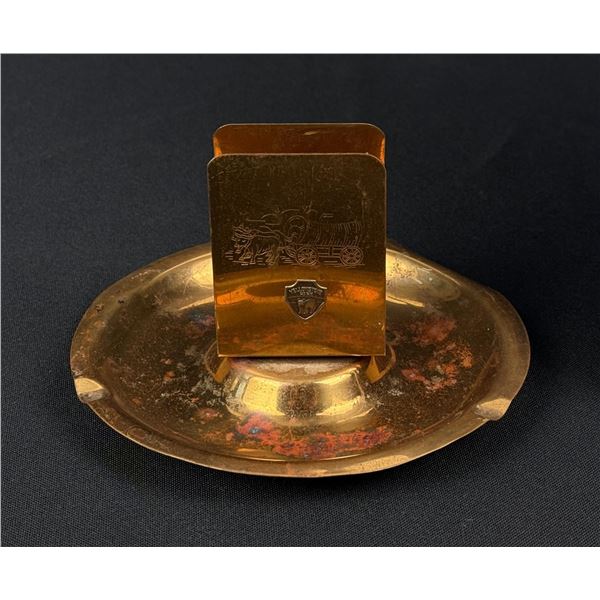 Yellowstone Park Souvenir Match Holder Ashtray