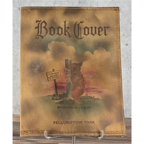 Yellowstone Park Souvenir Leather Book Cover