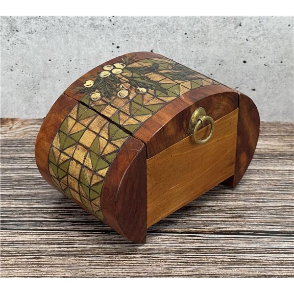 C.W. Pickets Rustic Carved Cedar Trunk Box