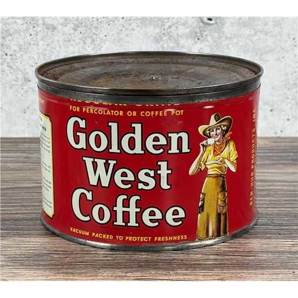 Golden West Cowgirl Coffee Tin Can 1lb