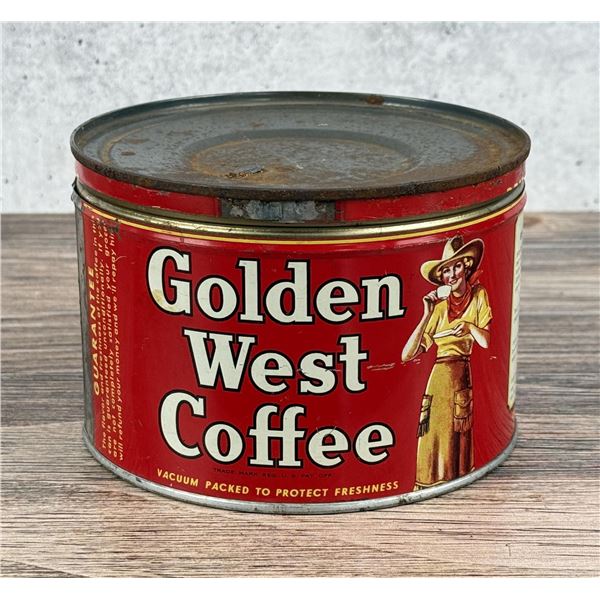 Golden West Cowgirl Coffee Tin Can 1lb