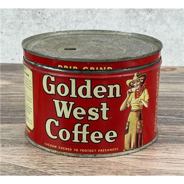 Golden West Cowgirl Coffee Tin Can 1lb