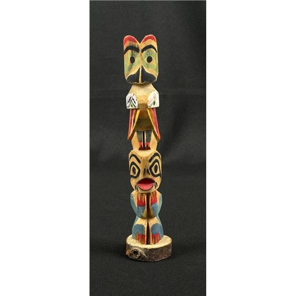 Northwest Coast Haida Indian Wood Totem Pole