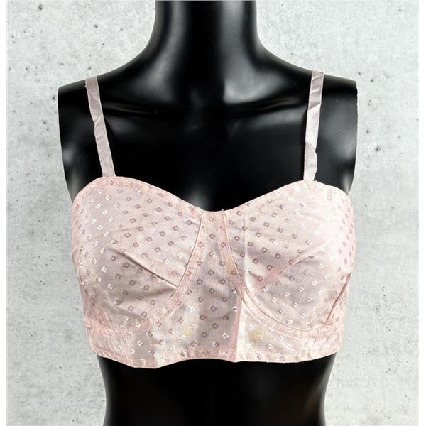 Vintage Pink Satin Cone Bra