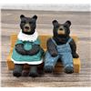Image 1 : Black Bears on Bench Carving