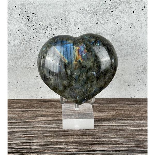 Carved Labradorite Heart