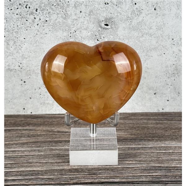 Carved Carnelian Heart
