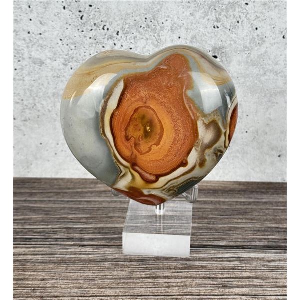Carved Desert Picture Jasper Heart