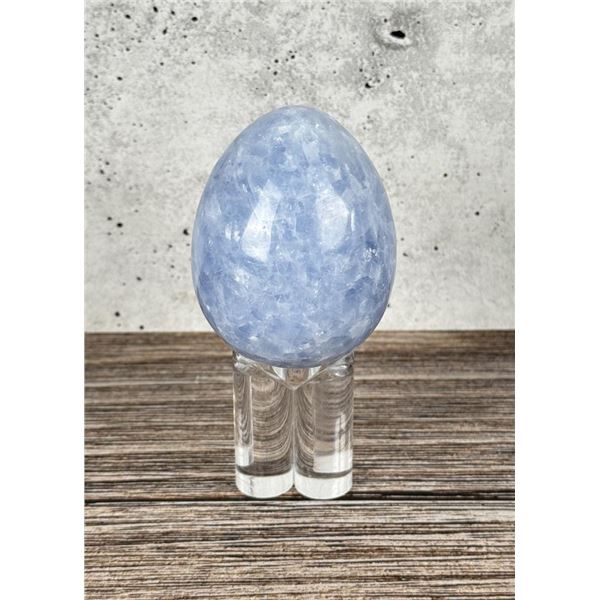 Carved Blue Celestite Egg