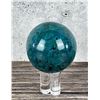 Image 1 : Carved Chrysocolla and Malachite Sphere