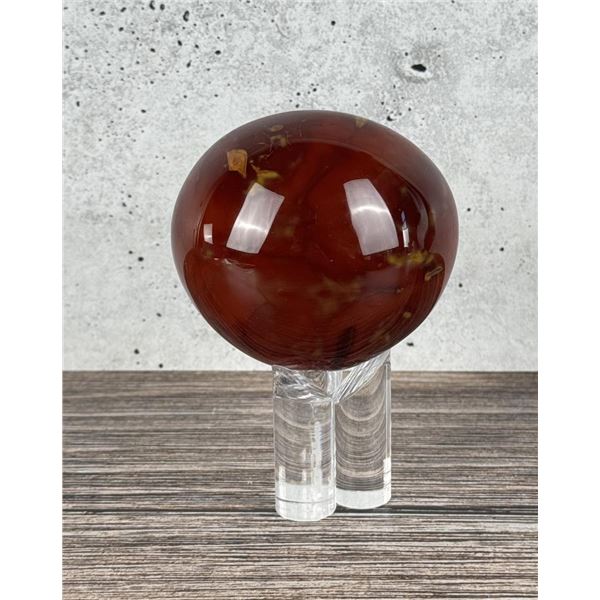 Carved Carnelian Palm Stone