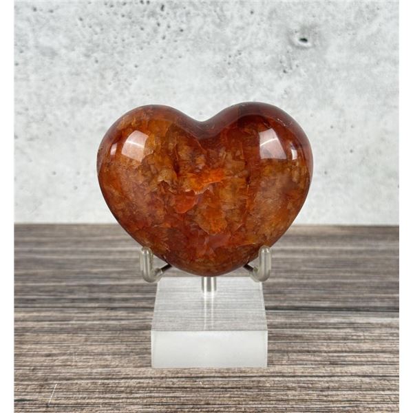 Carved Carnelian Heart
