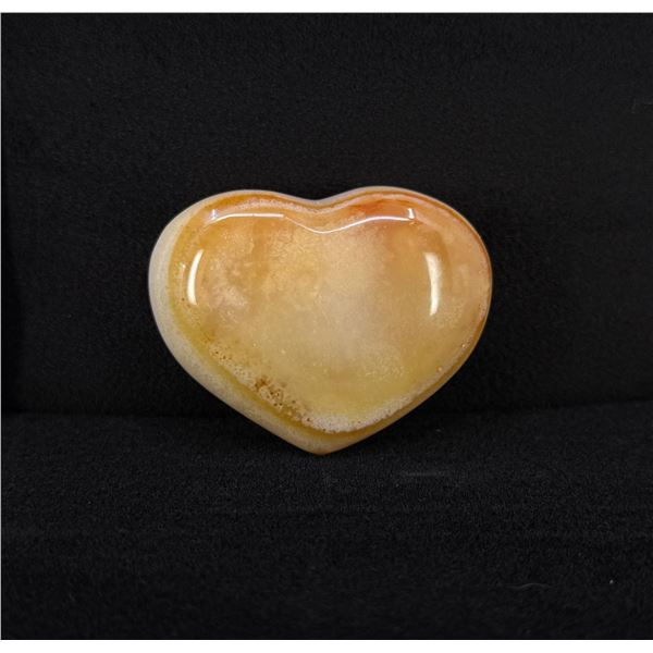 Carved Banded Onyx Heart