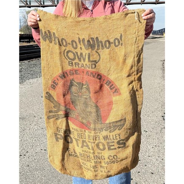 Who-O Who-O Owl Brand Potatoes Canvas Bag