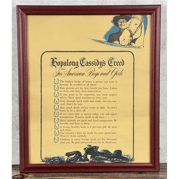 Hopalong Cassidy's Creed Poem