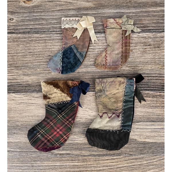 Christmas Stockings Made From Antique Quilts