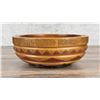 Folk Art C.W. Pickets Rustic Carved Bowl