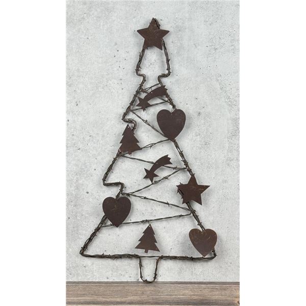 Folk Art Barbed Wire Christmas Tree