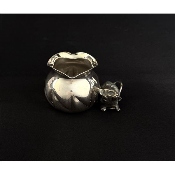 Derby Mouse Silverplate Toothpick Holder