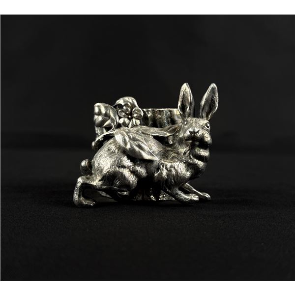 Simpson Hall Rabbit Silverplate Toothpick Holder