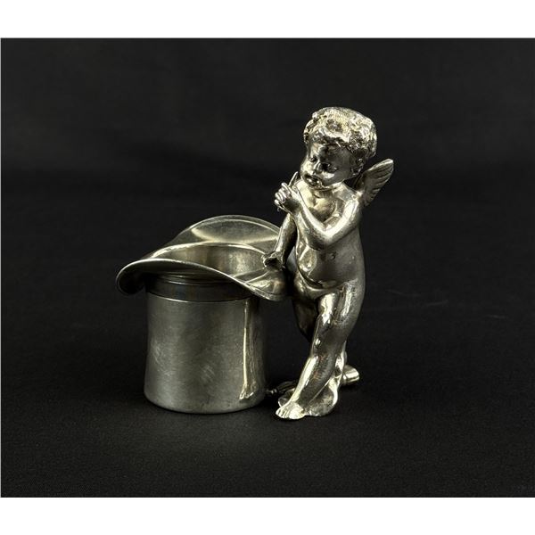 Meriden Cupid Hat Silverplate Toothpick Holder
