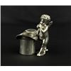 Image 1 : Meriden Cupid Hat Silverplate Toothpick Holder