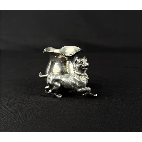 Colonial Dog Silverplate Toothpick Holder